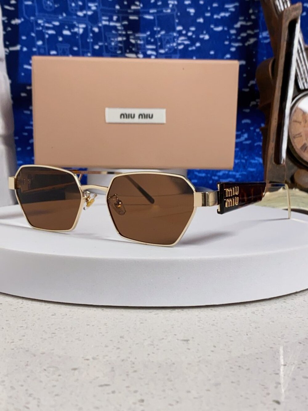 Miu Miu Frameless Sunglasses with UV Protection